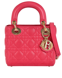 Lady Dior Mini, Leather, Pink, DB/S, 2*